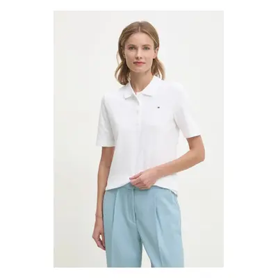 Polo tričko Tommy Hilfiger bílá barva, WW0WW43224