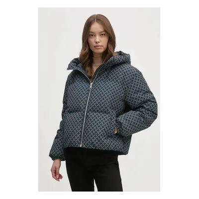 Péřová bunda Tommy Hilfiger dámská, tmavomodrá barva, zimní, oversize, WW0WW43524