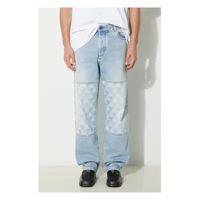 Džíny Marcelo Burlon Laser Cross Dnm Straight Pant pánské, CMYA030F24DEN0034034