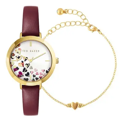 Hodinky a náramek Ted Baker fialová barva, BKG028300