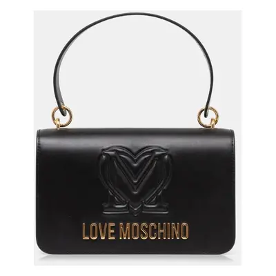 Kožená kabelka Love Moschino černá barva, JC4364PP0L