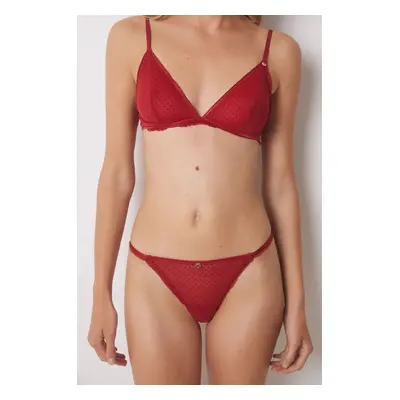 Tanga women'secret RED XMAS LA VECINA RUBIA červená barva, 5358623