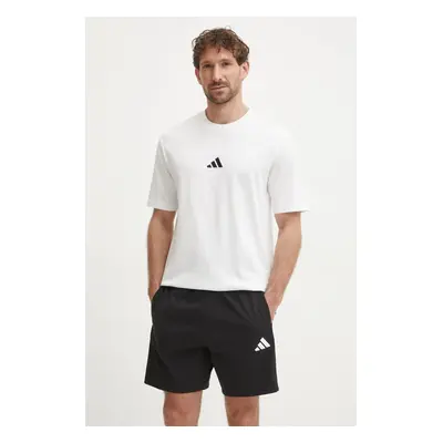 Bavlněné tričko adidas Essential béžová barva, JF1092