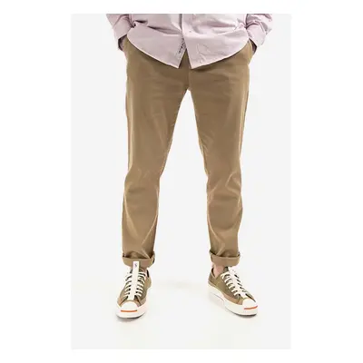 Kalhoty Norse Projects Aros Slim Light Stretch N25-0367 0966 pánské, hnědá barva, přiléhavé