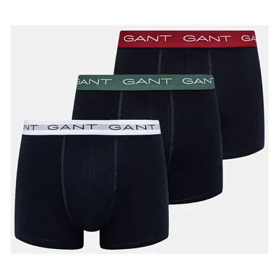 Boxerky Gant 3-pack pánské, tmavomodrá barva, 902443004