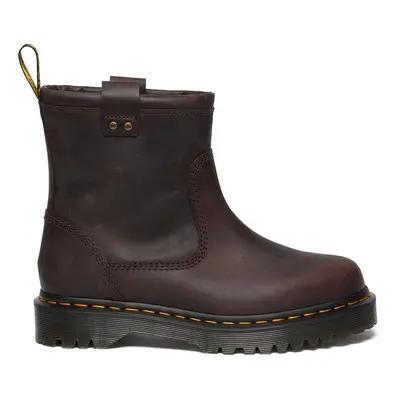 Kožené kotníkové boty Dr. Martens Anistone Lo dámské, hnědá barva, na plochém podpatku, DM318802