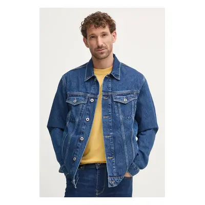 Džínová bunda Pepe Jeans REGULAR JACKET pánská, tmavomodrá barva, přechodná, PM402715HW5