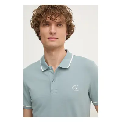 Polo tričko Calvin Klein Jeans modrá barva, J30J315603