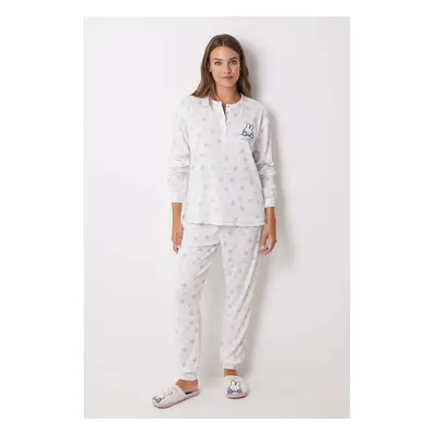 Pyžamo women'secret Miffy béžová barva, 3138573