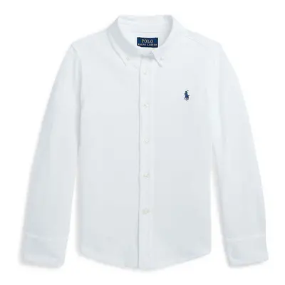 Dětská bavlněná košile Polo Ralph Lauren bílá barva, 322914506002