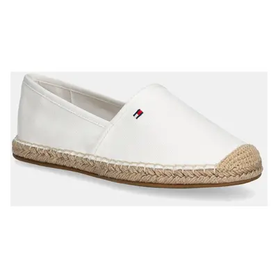 Espadrilky Tommy Hilfiger FLAG CANVAS ESPADRILLE bílá barva, FW0FW08541