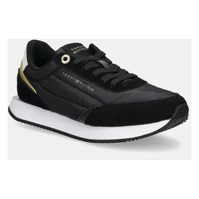 Sneakers boty Tommy Hilfiger ESSENTIAL RUNNER černá barva, FW0FW08332