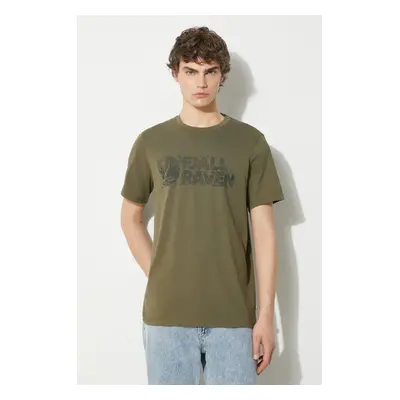 Tričko Fjallraven Lush Logo T-shirt M zelená barva, F12600219.625