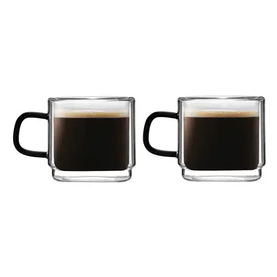 Vialli Design sada šálků na espresso Carbon 80 ml (2-pack)