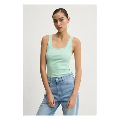 Top Guess Jeans dámský, zelená barva, W5RP48 KA0H1