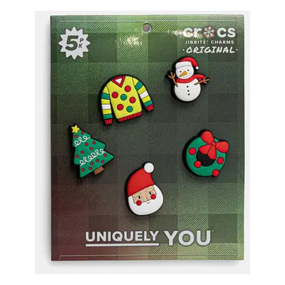 Připínačky na obuv Crocs Tis the Season 5-pack 10012235