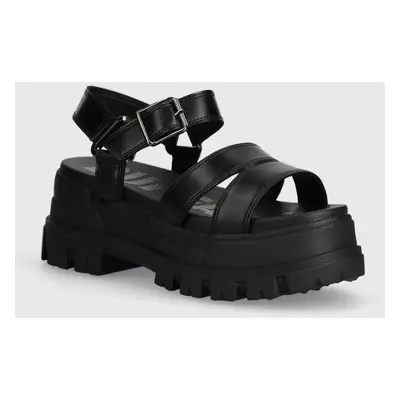 Sandály Buffalo Aspha Ts Sandal dámské, černá barva, na platformě, 1602188.BLK