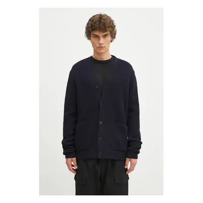 Vlněný svetr Norse Projects Loki Wool Cotton Rib tmavomodrá barva, N45.0618.7004