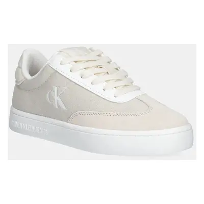 Sneakers boty Calvin Klein Jeans CLASSIC CUPSOLE LOW MIX MG WN béžová barva, YW0YW01636