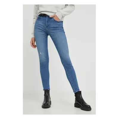 Džíny Wrangler High Rise Skinny Heath dámské, high waist