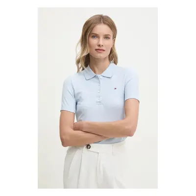 Polo tričko Tommy Hilfiger modrá barva, WW0WW43225