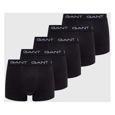 Boxerky Gant 5-pack pánské, černá barva