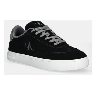 Semišové sneakers boty Calvin Klein Jeans CLASSIC CUPSOLE WT MG černá barva, YM0YM01270