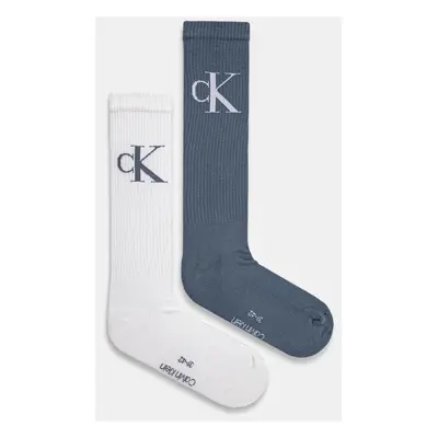 Ponožky Calvin Klein Jeans 2-pack pánské, modrá barva, 701228802