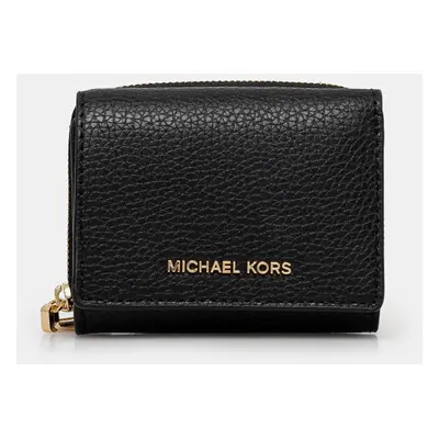 Kožená peněženka MICHAEL Michael Kors černá barva, 32S4G8ED8L