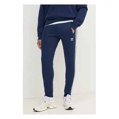 Tepláky adidas Originals 3-Stripes tmavomodrá barva, s aplikací, IM9319