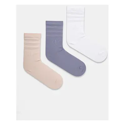 Ponožky adidas Originals 3-pack dámské, bílá barva, JJ4305