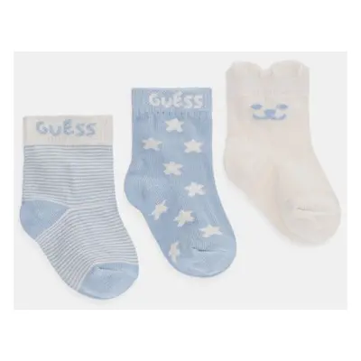 Kojenecké ponožky Guess 3-pack modrá barva, H5RZ04 Z3G10