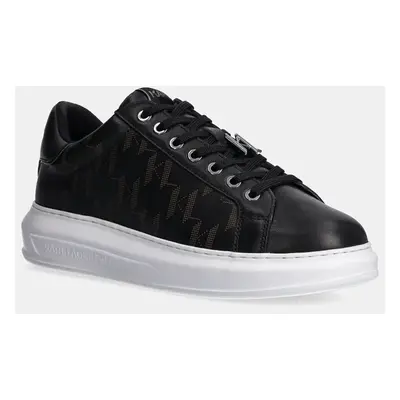 Kožené sneakers boty Karl Lagerfeld KAPRI MENS černá barva, KL52563