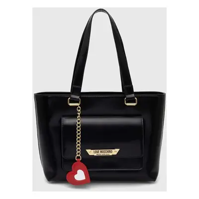 Kabelka Love Moschino černá barva, JC4141PP1LLM1000