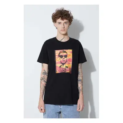 Bavlněné tričko Maharishi Warhol Polaroid Portrait T-Shirt OCJ černá barva, s potiskem, 9711.BLA