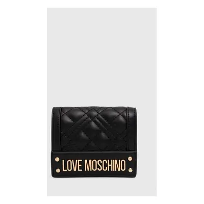 Peněženka Love Moschino černá barva, JC5601PP1LLA0000