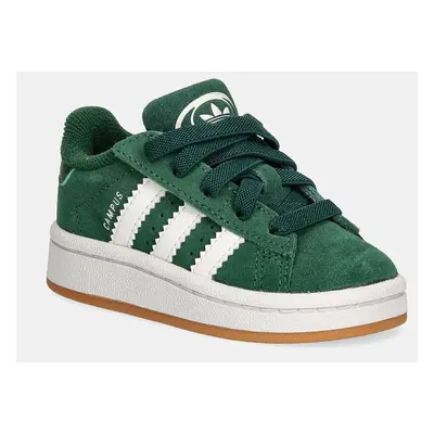 Dětské semišové sneakers boty adidas Originals CAMPUS 00s CF EL zelená barva, JI4333