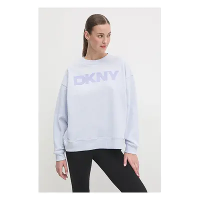 Mikina Dkny dámská, modrá barva, s aplikací, DP5T1140