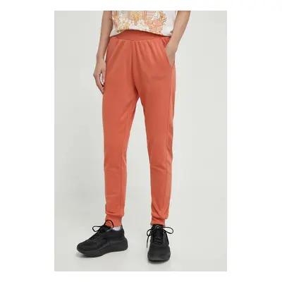 Tepláky Hummel hmlLEGACY WOMAN TAPERED PANTS oranžová barva, s potiskem, 212564