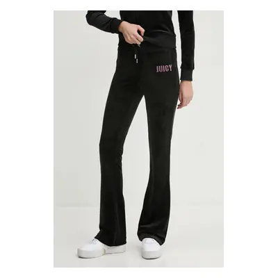 Tepláky Juicy Couture černá barva, s aplikací, JCBBJ125862