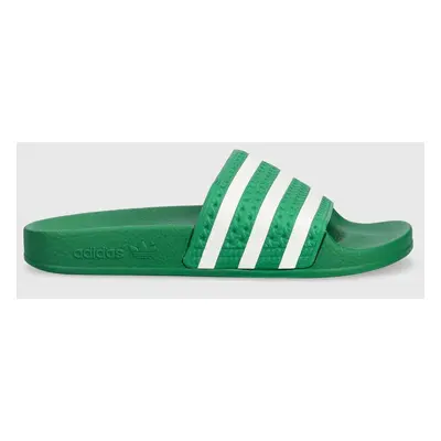 Pantofle adidas Originals Adilette dámské, zelená barva, IE9617