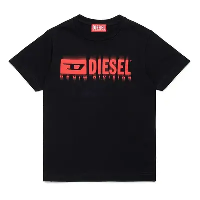 Dětské bavlněné tričko Diesel TDIEGORL6 T-SHIRT černá barva, s potiskem, J02033