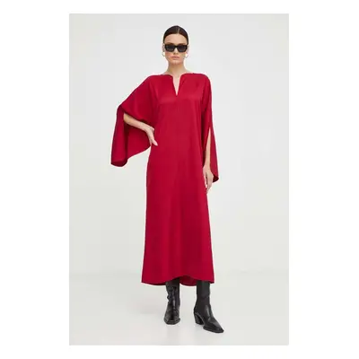 Šaty By Malene Birger červená barva, midi, oversize