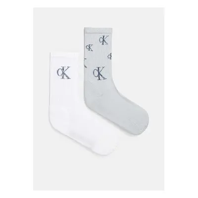 Ponožky Calvin Klein Jeans 2-pack dámské, modrá barva, 701229465