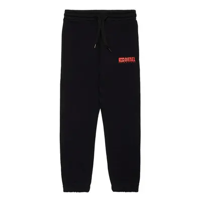 Dětské bavlněné tepláky Diesel PBASEL TROUSERS černá barva, J02316