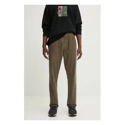 Manšestrové kalhoty Quiksilver Dna Beach Pant Cord zelená barva, AQYNP03033