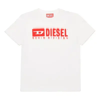 Dětské bavlněné tričko Diesel TDIEGORL6 T-SHIRT bílá barva, s potiskem, J02033