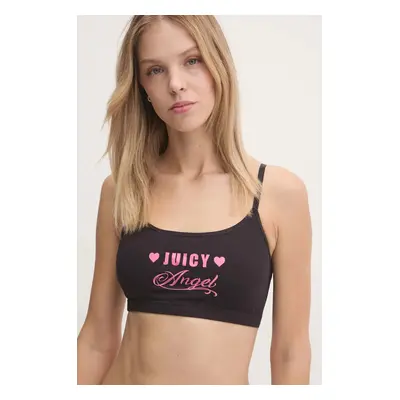 Podprsenka Juicy Couture JUICY SLOGAN BRALETTE černá barva, JCTBT125954