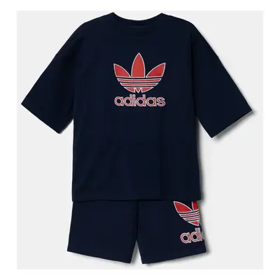 Dětská bavlněná souprava adidas Originals tmavomodrá barva, JC9172