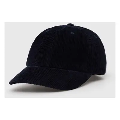 Bavlněná baseballová čepice Norse Projects Wide Wale Corduroy Sports Cap tmavomodrá barva, N80.0